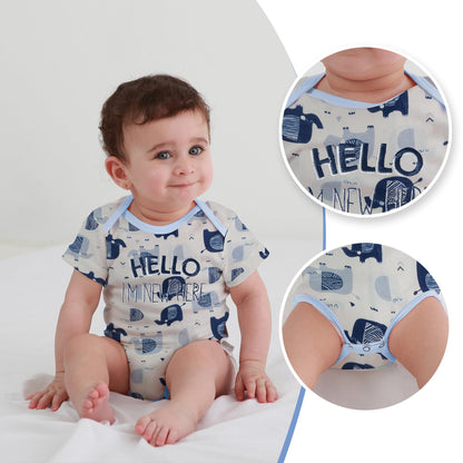 3tlg Babykleidung Set Baby Jungen Mädchen Kleidung Outfit Kurzarm Body Strampler + Hose Neugeborene Kleinkinder Weiche Babyset