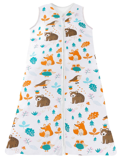 Chilsuessy Summer Baby Sleeping Bag, Small Children’s Sleeveless Pyjamas for Summer and Spring, 100 % Cotton