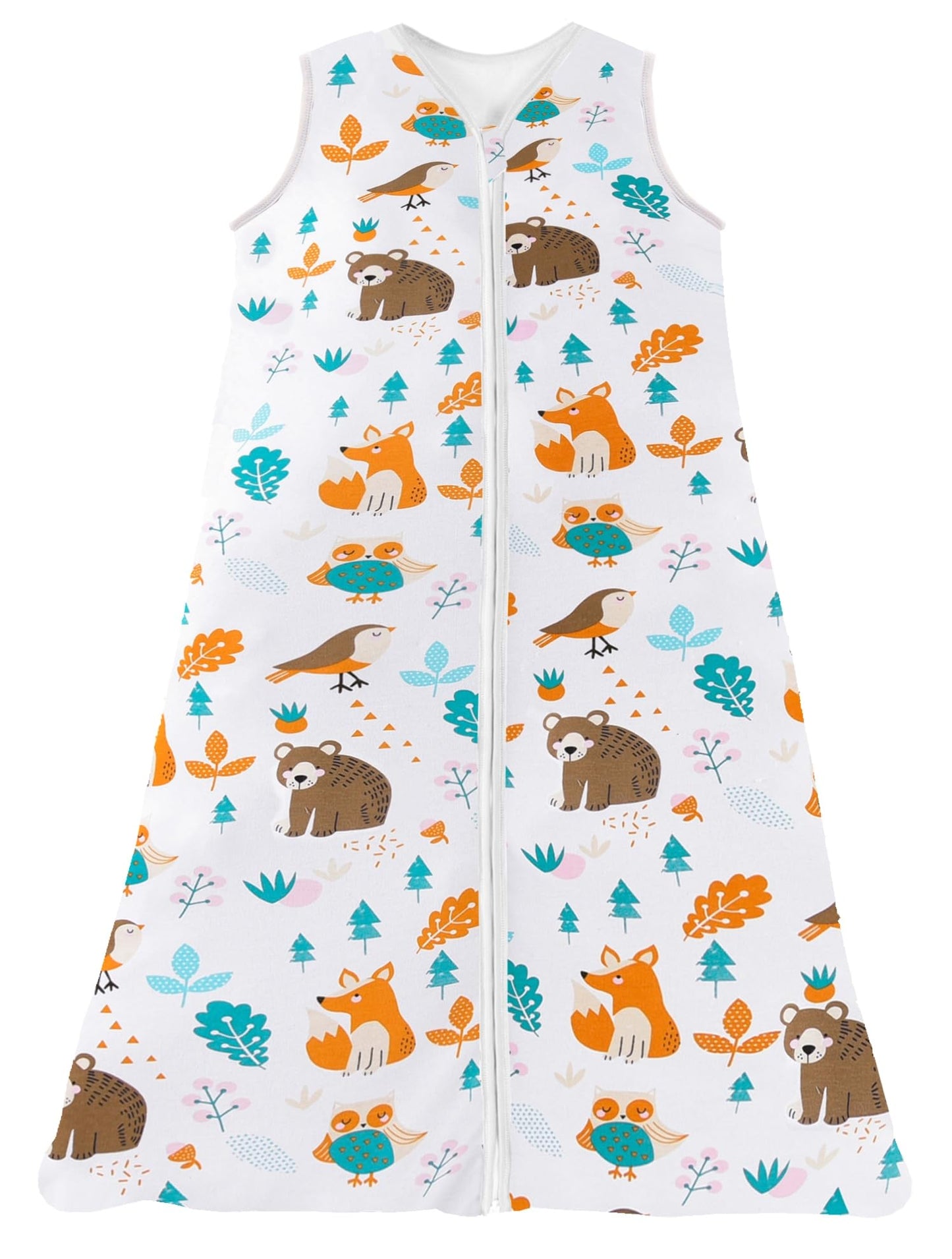 Chilsuessy Summer Baby Sleeping Bag, Small Children’s Sleeveless Pyjamas for Summer and Spring, 100 % Cotton