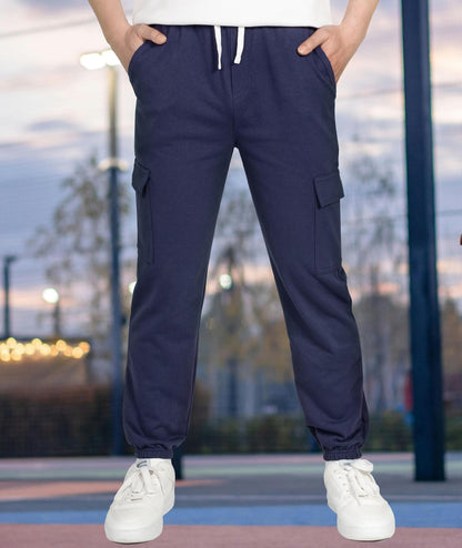 YOUNGSOUL Kinder Jogginghose Jungen Cargo Jogger Hose Sweathose Freizeithose mit Elastischem Bund