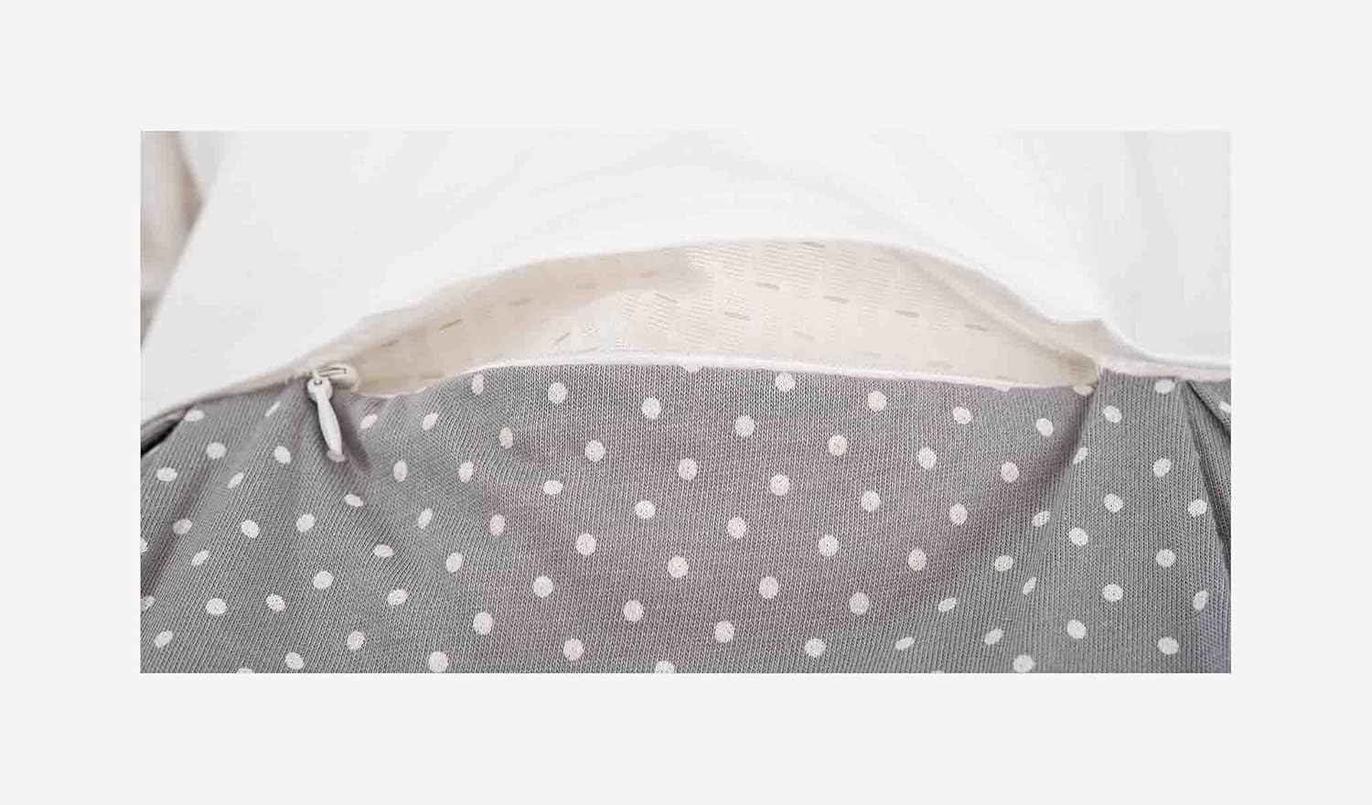 Träumeland S0100102 Sleeping Bag Liebmich, Polka Dots, Grey, Size 50/56, Multi-Coloured