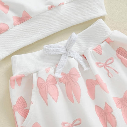 Süßes Baby-Mädchen-Kleidung, langärmelig, bedruckt, Sweatshirt, Oberteil und Hose, Set für Kleinkinder, Mädchen, Herbst-Outfits