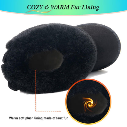 Gaatpot Baby Boots, Girls' Boots, Winter Shoes, Snow Boots, Children's Slip-On Boots, Warm Plush Lined, Comfortable, Rabbit Ears, Shoes, EU 20-29