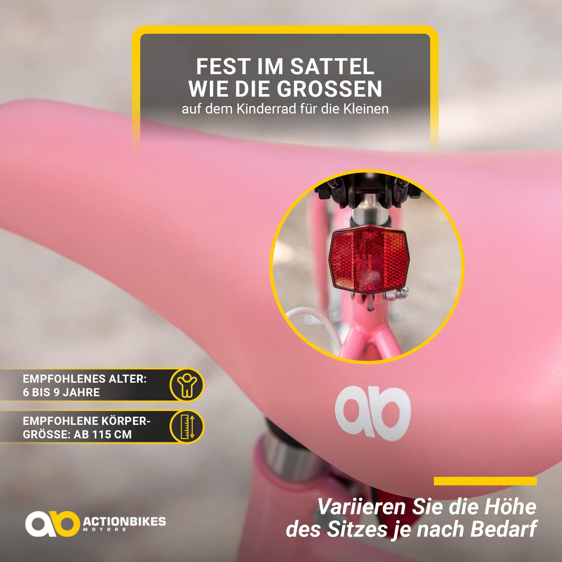 Actionbikes Kinderfahrrad Starlight | 12 16 20 Zoll - V-Brake Bremsen - Fahrrad für Kinder von 2-9 Jahren - Schutzblech v. / h - Kinder Fahrrad für Mädchen & Jungen - Fahrräder - Bicycle - Kinderrad - Meloni2