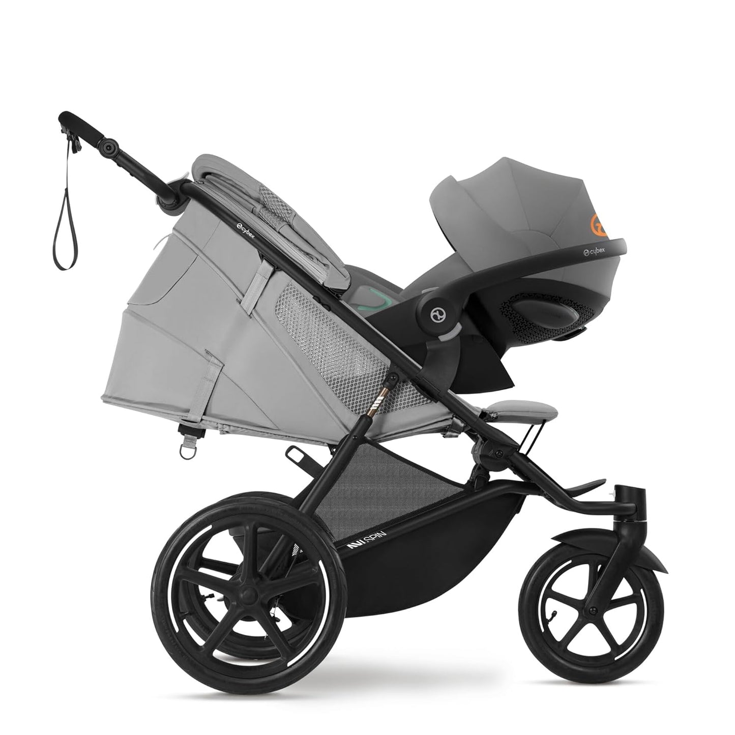 CYBEX Gold AVI SPIN Kinderwagen, Ab Geburt bis ca. 4 Jahre, Max. 111 cm und 22 kg, City-, All-Terrain-Kinderwagen, Moss Green
