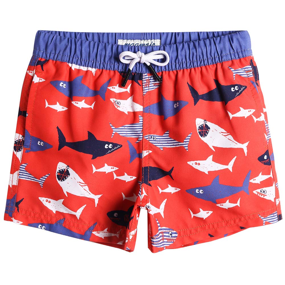 MaaMgic Badehose Jungen Sommer Badeshorts Schnelltrocknend Boardshorts mit Netzfutter Taschen und Verstellbarem Tunnelzug Urlaub Shorts