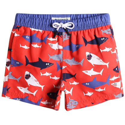 MaaMgic Badehose Jungen Sommer Badeshorts Schnelltrocknend Boardshorts mit Netzfutter Taschen und Verstellbarem Tunnelzug Urlaub Shorts