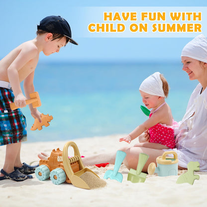 ZUZGO Sandspielzeug Set Sandkasten Spielzeug Strandspielzeug für Jungen Mädchen Kinder (A)