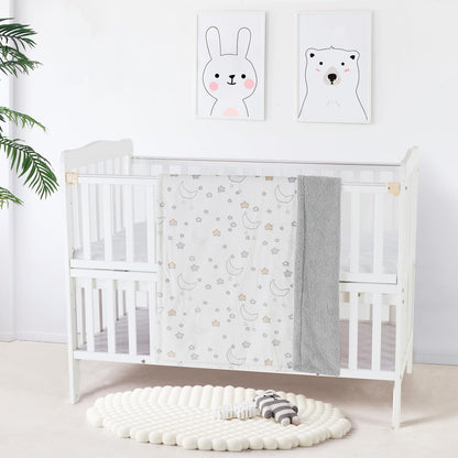 CREVENT Kleine Flauschige warme Baby-Überwurfdecke für Jungen, Kleinkinder, Kinderbett, Kinderwagen, 75 cm x 100 cm, graue Wolke