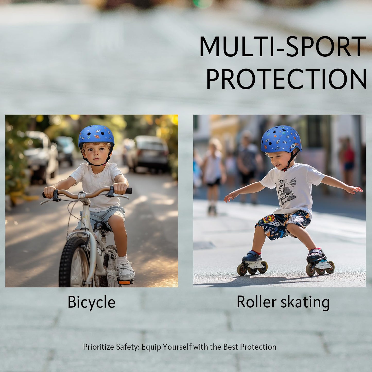 YOOXARMOR Fahrradhelm Kinder, Verstellbar Skaterhelm Reithelm für 3-5-8 Jungen und Mädchen Kinderfahrradhelm Leicht Einstellbar 50-54CM für Fahrrad Roller Skateboard Scooter