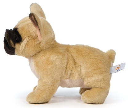 Uni-Toys - Französische Bulldogge (beige) - Ohne Leine - 26 cm (Länge) - Plüsch-Hund - Plüschtier, Kuscheltier