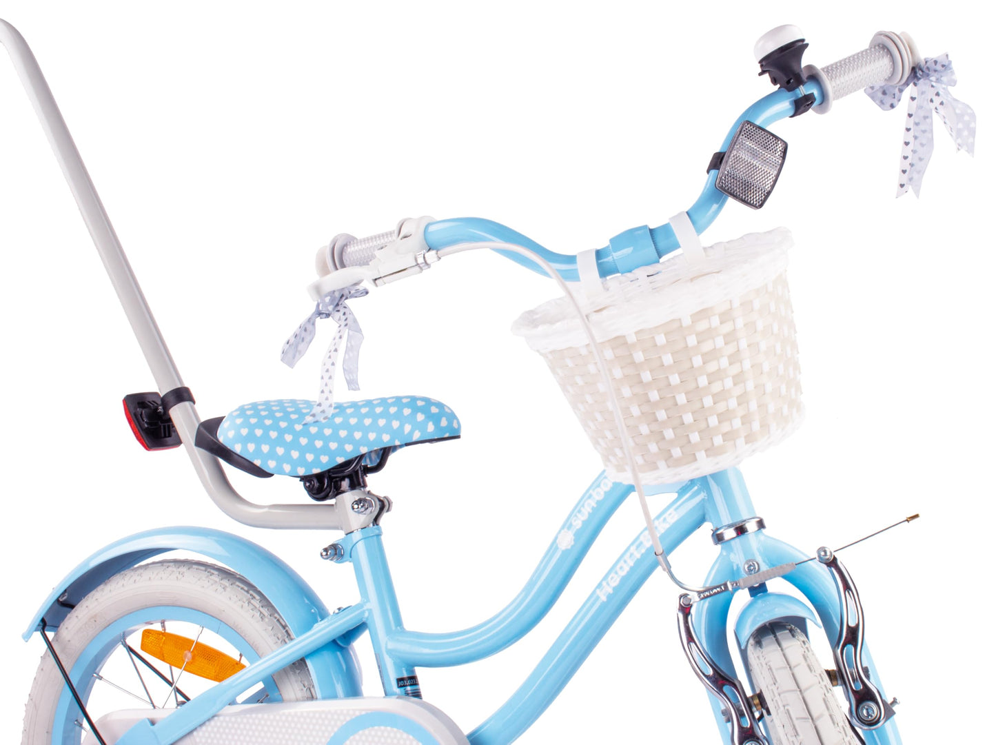 sun baby Mädchenfahrrad 12, 14 und 16 Zoll Radgröße Heart Bike zur Auswahl, mit Abnehmbarer Schubstange, Kinderfahrrad für Mädchen von 2 bis 6 Jahre - Meloni2