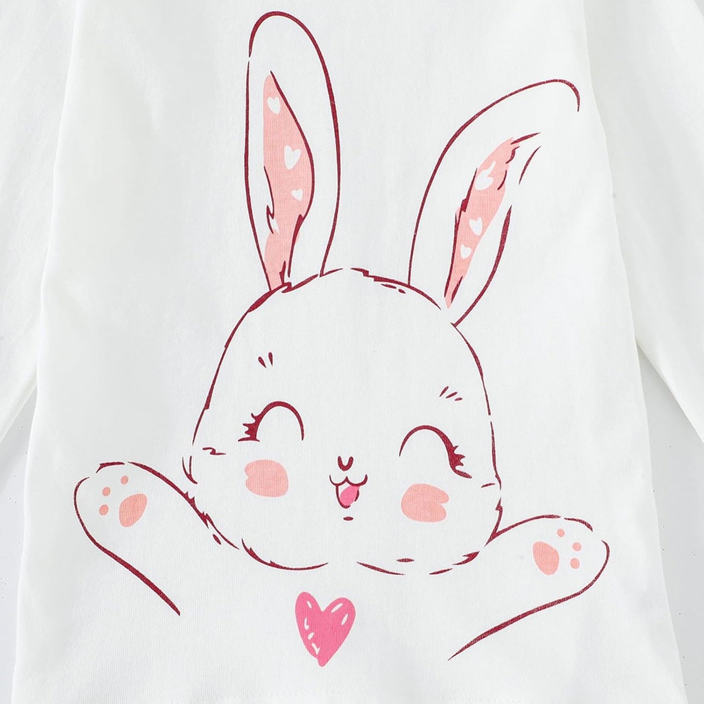 Kinder Hase Langarmshirt für Mädchen Jungen Baumwolle Rundhals Langarm Shirt Ostergeschenke Cartoon Bunny Oberteile Tops 2-7 Jahre