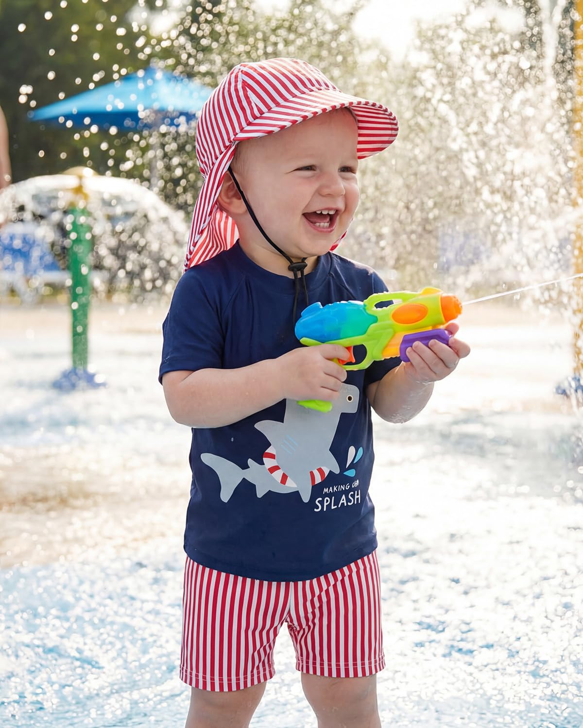 Uv Kleidung Baby Badeanzug Junge Zweiteilig Kurzärmel Schwimmshirt Badeshorts Uv Schutzkleidung 3 Monate-3 Jahre