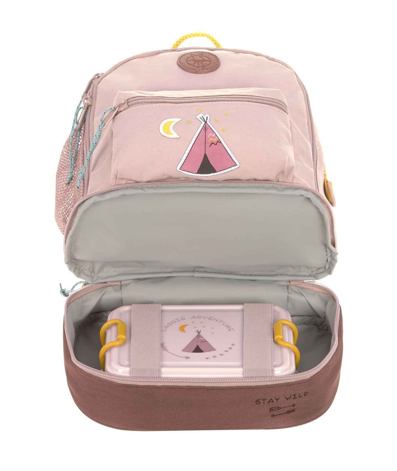 LÄSSIG Children's Backpack Nursery Bag with Chest Strap 6.5 L from 3 Years, Adventure Tractor, Kids Backpack
