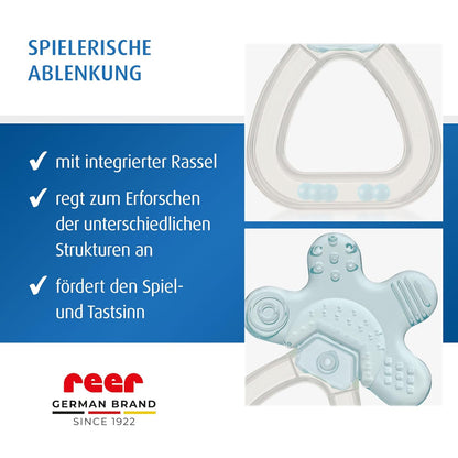 reer Bite&Cool Kühlbeißring | Beißring für Babys | Mit langanhaltendem Kühleffekt | Für Babys ab 3 Monaten | Kühlende Zahnungshilfe | Motorikspielzeug zur Förderung des Spiel- und Tastsinns