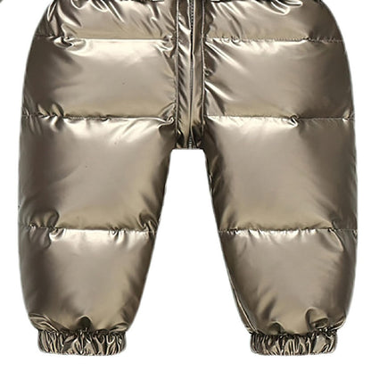amropi Baby Girls' Snowsuit with Hood Romper Puffer Down Winter Warm Jumpsuit for 0-5 Years