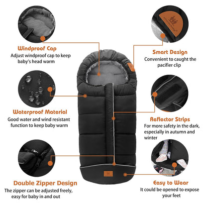 Fußsack Fusssack Footmuff Fußsäcke für Kinderwagen Buggy Universal Winter Baby