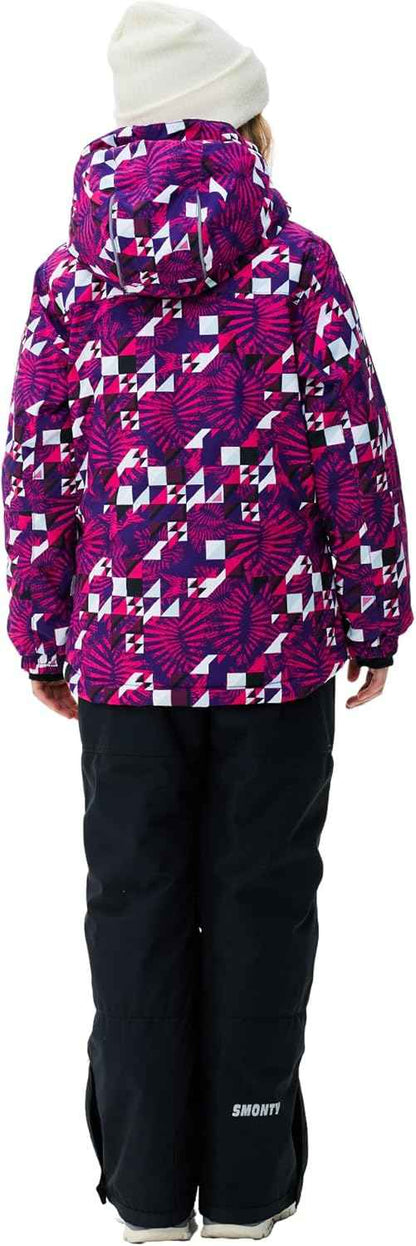 Children's Ski Suit Girls Waterproof Windproof and Warm 2-Piece with Hood 6-16 Years Outdoor Sports, Mountaineering, Skiing