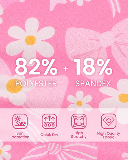 Baby Badeanzug Mädchen mit Sonnenhut Langarm UV Schutz Badebekleidung Für Baby-Mädchen Bademode Schwimmanzug