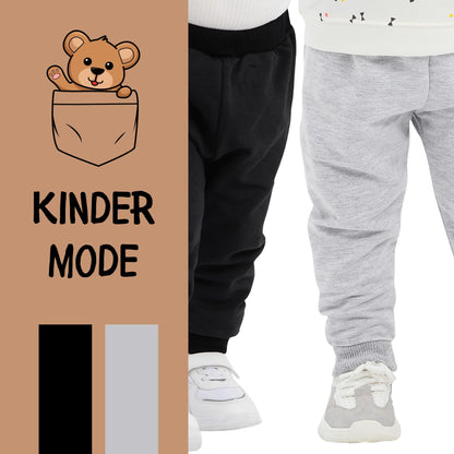 100% Baumwolle Babyhosen Kinderhosen | 2 er-Pack Lässig Sweathose Weiche und Bequeme Babykleidung für Jungen und Mädchen