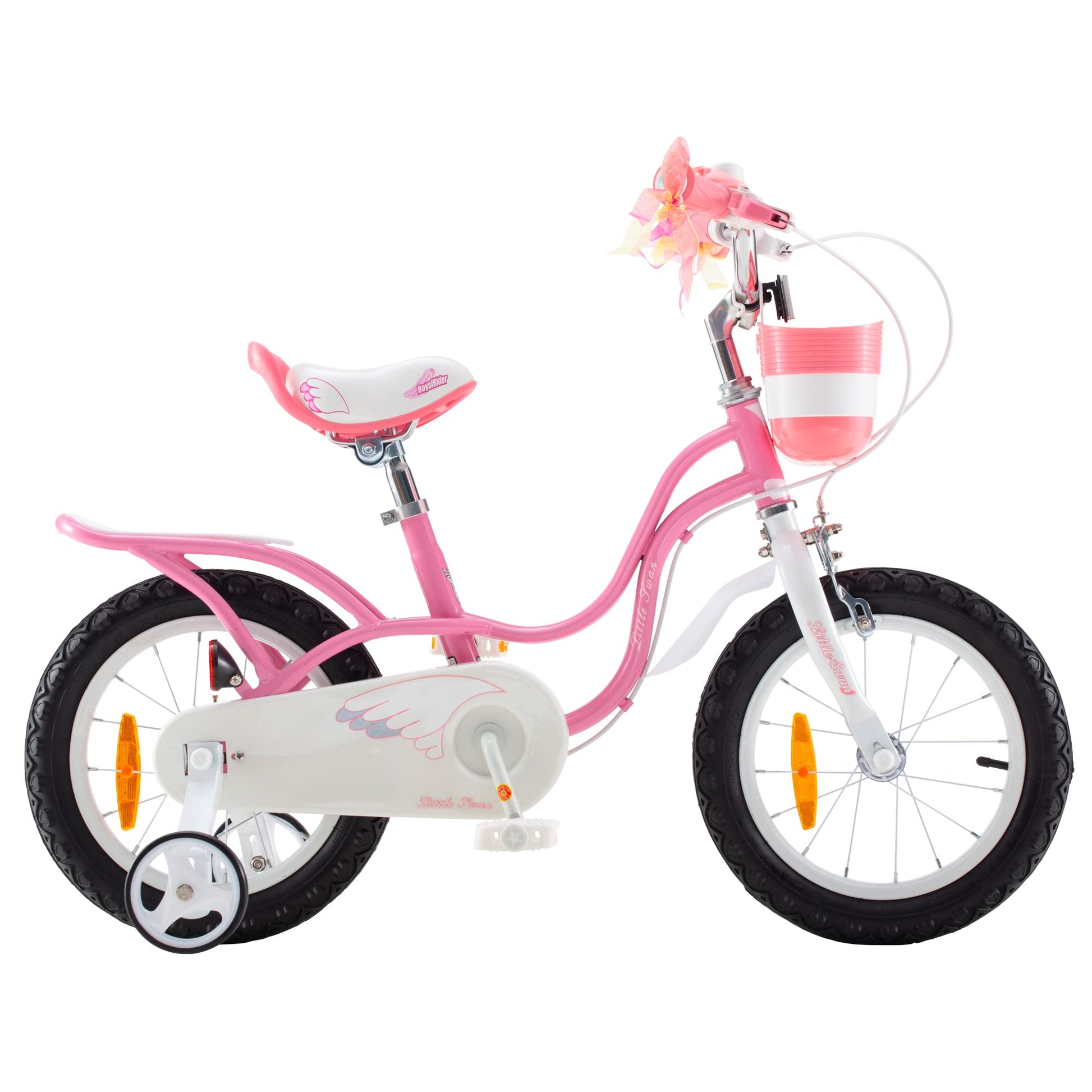 Royal Baby Little Swan Kinderfahrrad Mädchen Fahrrad Stützräder 12 14 16 18 Zoll ab 3-10 Jahre Rosa Kinder Fahrrad - Meloni2