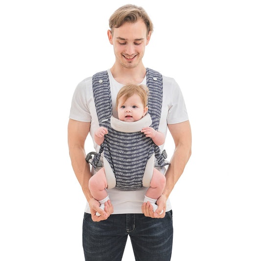 longdafei Babytrage, ergonomisches Design-Babytragetuch Cabrio mit atmungsaktivem Air-Mesh und verstellbaren Schnallen Baby Trage für Kleinkinder und Neugeborene