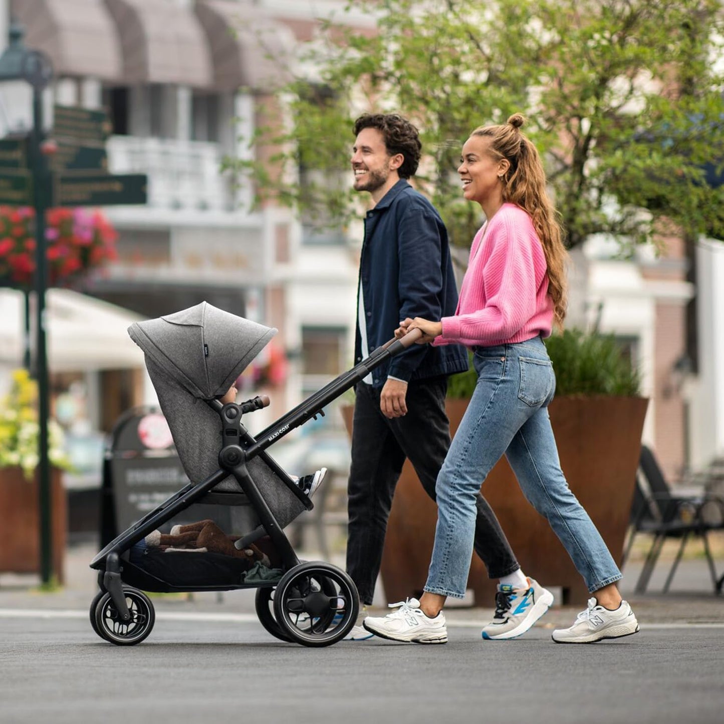 Maxi-Cosi Zelia S Trio 3-in-1 Complete Set, 0–4 Years, up to 22 kg, Foldable, Compact, Adjustable Baby Pram, with CabrioFix S i-Size Baby Seat, Accessories, Changing Bag, Grey - Meloni2