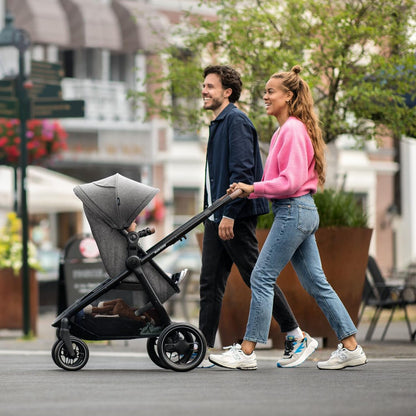 Maxi-Cosi Zelia S Trio 3-in-1 Complete Set, 0–4 Years, up to 22 kg, Foldable, Compact, Adjustable Baby Pram, with CabrioFix S i-Size Baby Seat, Accessories, Changing Bag, Grey - Meloni2