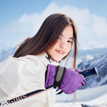 TRIWONDER Children's Ski Gloves, Thermal Fleece Gloves, Warm Winter Gloves for Boys and Girls