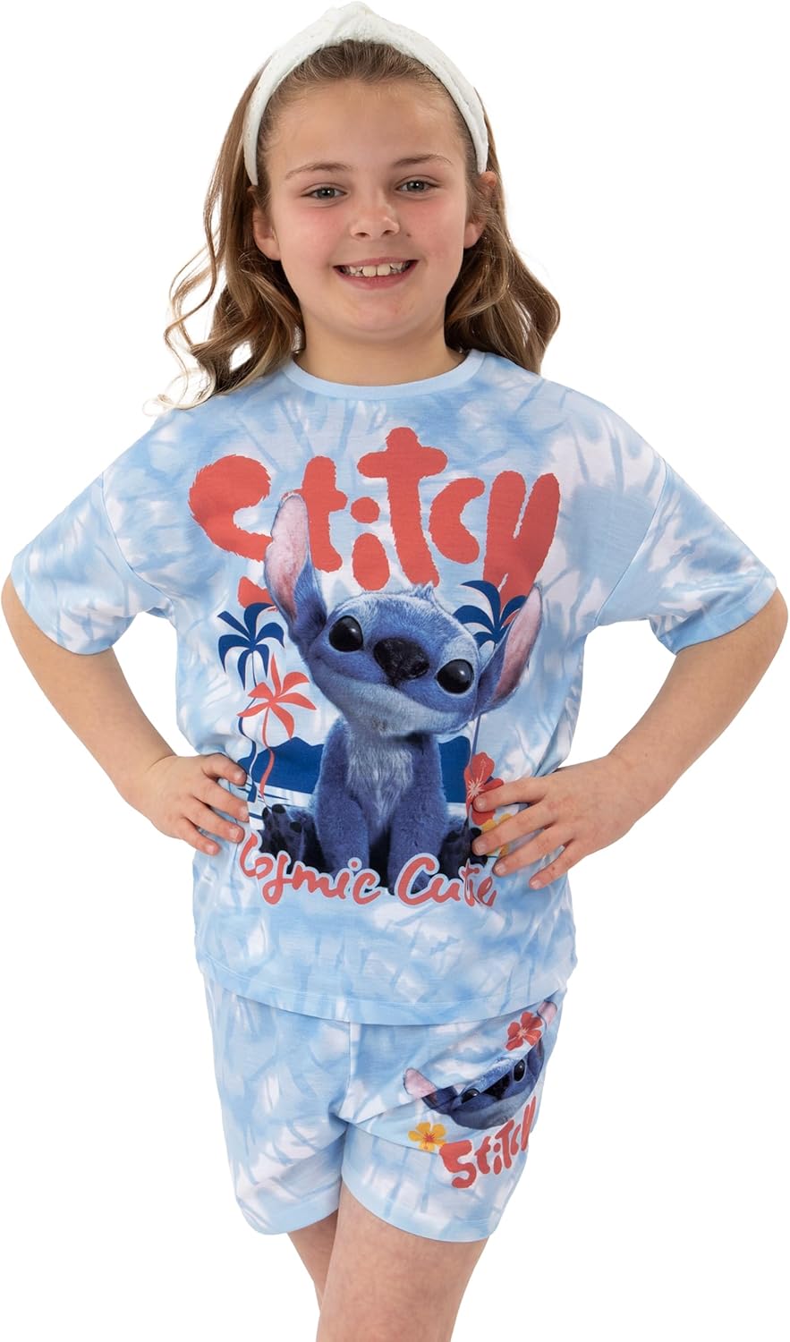 Disney Lilo und Stitch Schlafanzug, Pyjama Kurz Mädchen Schalfanzüge, Lilo and Stitch Schalfanzüge Für Mädchen
