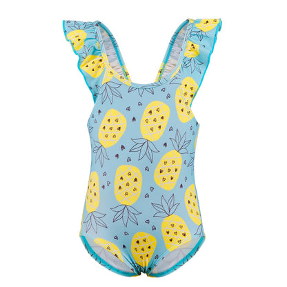TIZAX Badeanzug für Mädchen Einteiliger Schwimmanzug Kleinkind Niedliche Rüschen Bademode Schnell trocknende Sommerferien Bikini für Kinder 2~7 Jahre