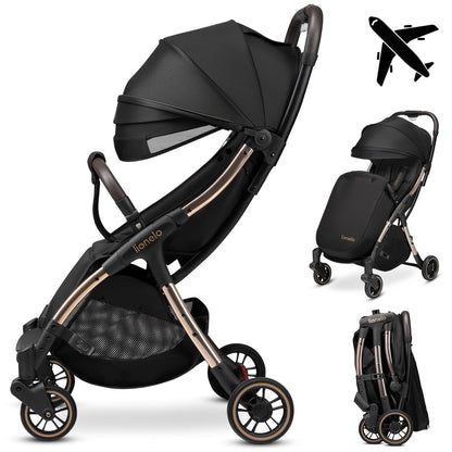 LIONELO Julie One Buggy Pushchair up to 22 kg, Adjustable Backrest and Footrest, Mosquito Net, Leg Warmer, Drink Holder and Transport Bag, Foldable