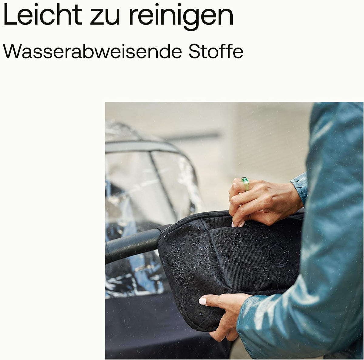 Bugaboo Kinderwagen Organizer-Tasche mit leicht zugänglichen Fächern. Praktisches Accessoire für alle Baby-Essentials in Desert Taupe