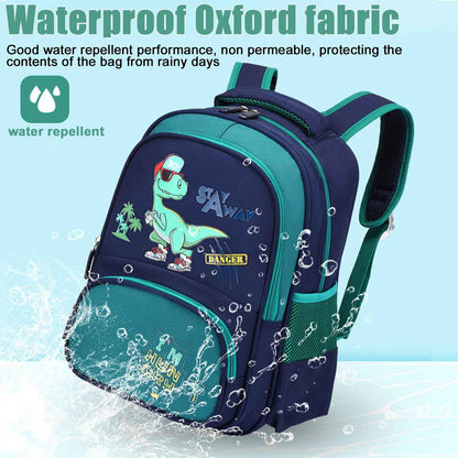 Kinderrucksack Jungen, Kleiner Dinosaurier Rucksack Kinder mit Brustgurt, Wasserdicht Vorschule Kleinkind Schulrucksack Kindergarten Schultasche (Dinosaurier Grün)