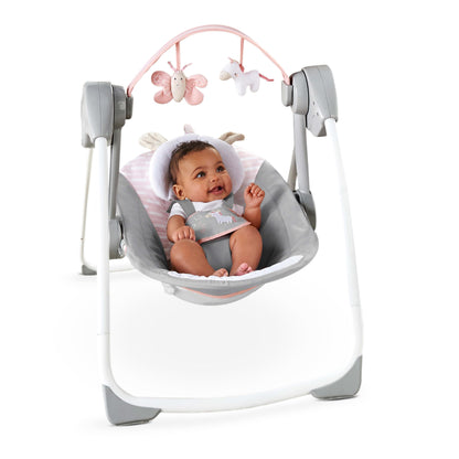 Ingenuity, tragbare Babyschaukel, Cuddle lamp - mit Melodien, Zeit- und Schaukeleinstellung