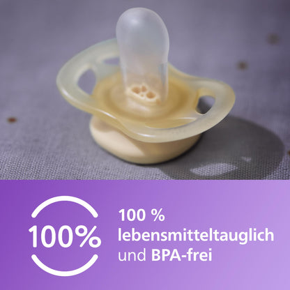 Philips Avent Schnuller Ultra air, 0 bis 6 Monate, kiefergerecht und BPA-frei, 2 Stück, mit Sterilisier- und Transportbox, SCF080/17