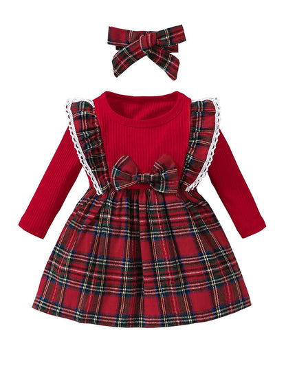 xuntao Newborn Baby Girl Christmas Clothes Long Sleeve Romper and Skirt Cute Winter Christmas Outfits Sets