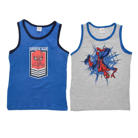 2er Spiderman Unterhemd für Jungen - Kinder Tank Top Hemdchen Unterwäsche Sommer Kinder Geschenk