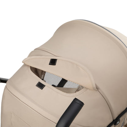 MoMi AKIRA Kinderbuggy Kinderwagen ab 6 Monaten (bis 15 kg), verstellbarer 5-Punkt-Sicherheitsgurt, Babytasche, Einkaufskorb, Regen- und Insektenschutz.