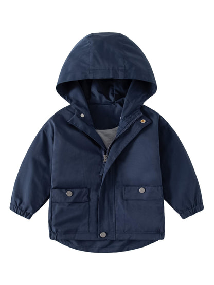 Volunboy Baby Hooded Jackets, Boys Long Sleeve Windproof Coat Cartoon Print Jackets