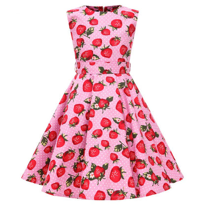 Mädchen Retro Vintage Rockabilly Kleid Partykleider Cocktailkleider