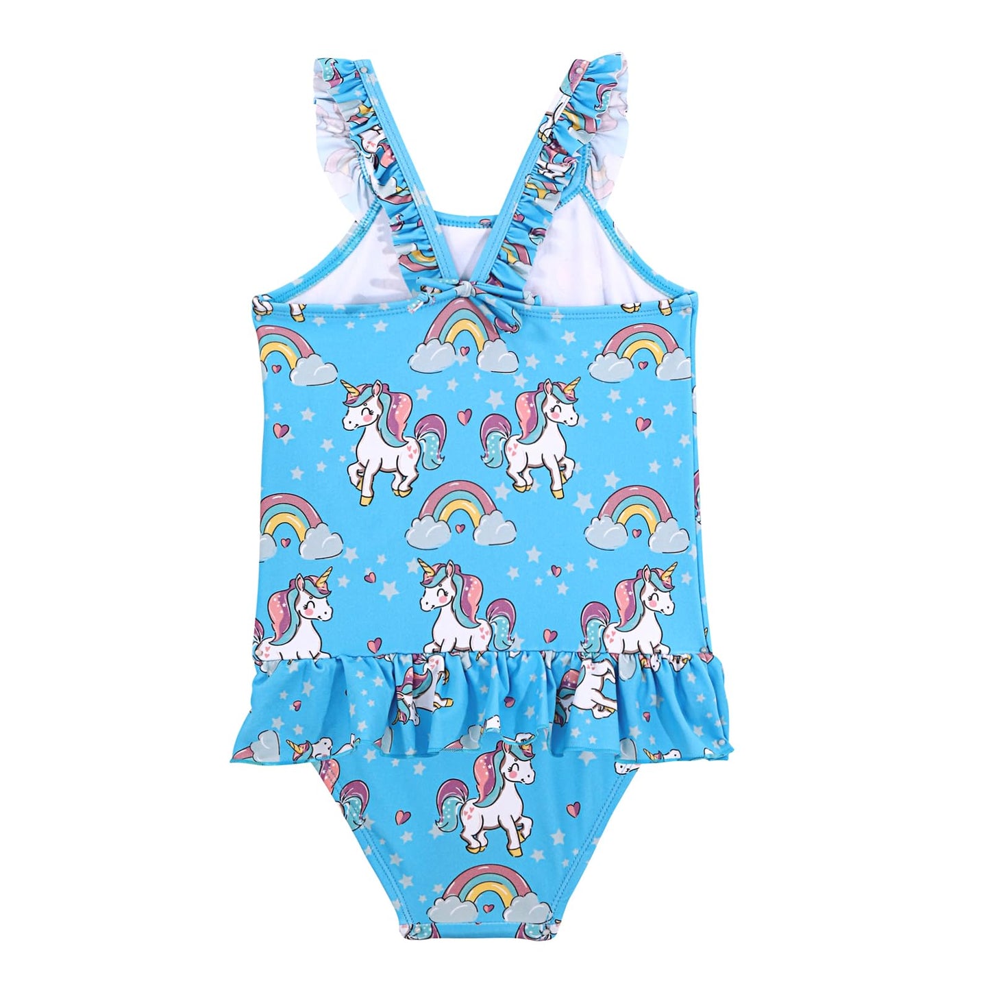TIZAX Badeanzug für Mädchen Einteiliger Schwimmanzug Kleinkind Niedliche Rüschen Bademode Schnell trocknende Sommerferien Bikini für Kinder 2~7 Jahre