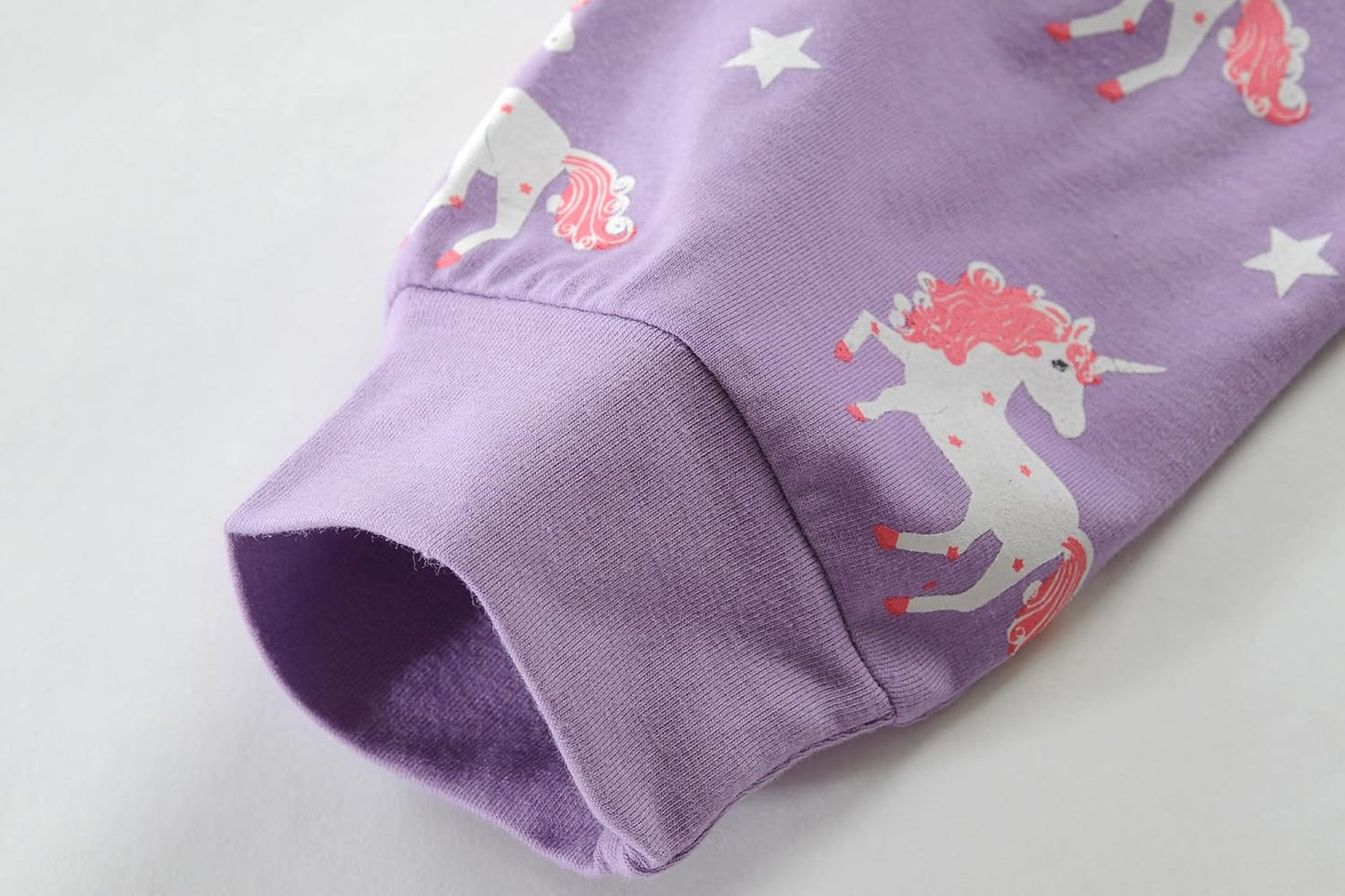 EULLA Kinder Mädchen Schlafanzüge Langarm Baumwolle Winter Pyjama Set Einhorn Prinzessin Dino Hase Eule Zweiteilig Nachtwäsche 1-10 Jahre 92 98 104 110 116 122 128 134 140