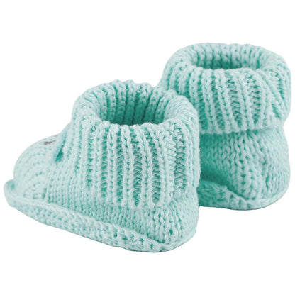 LACOFIA 2 Pairs Newborn Knitted Baby Shoes Soft Baby Boys Girls Ankle Boots 0-3 Months