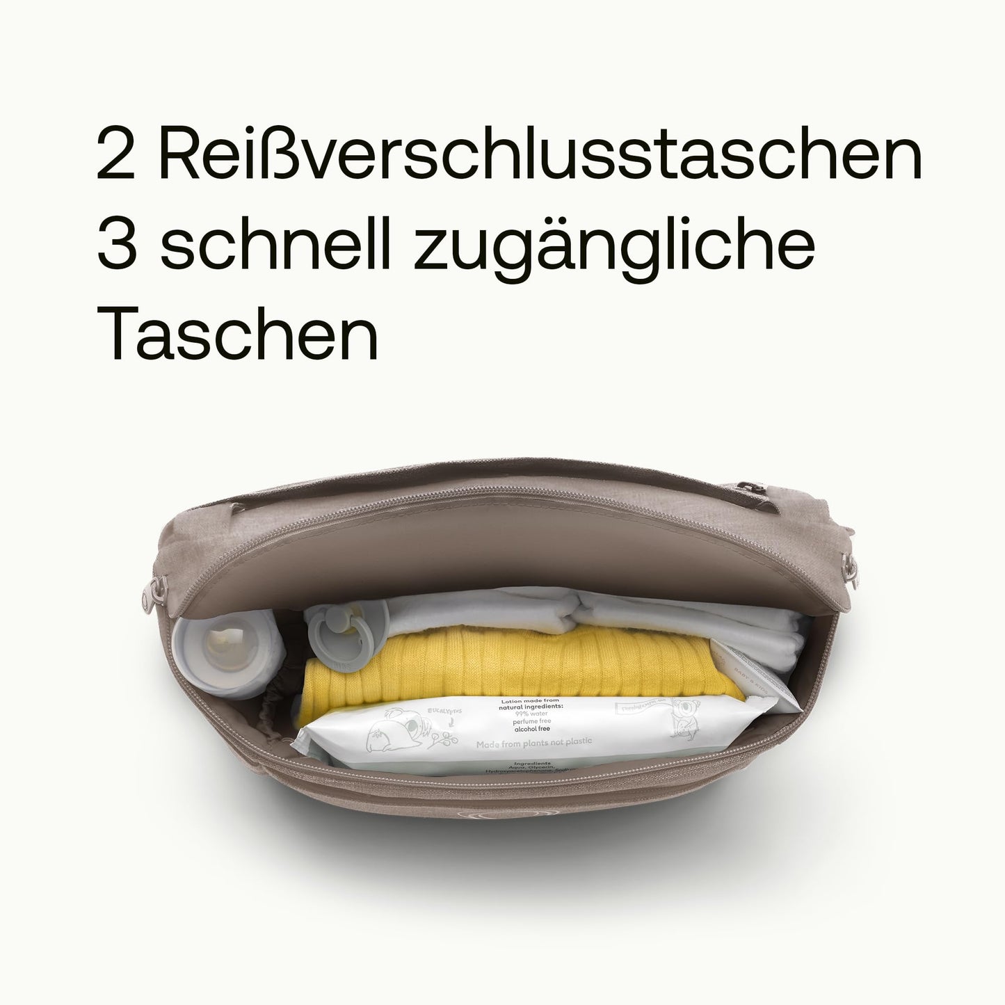 Bugaboo Kinderwagen Organizer-Tasche mit leicht zugänglichen Fächern. Praktisches Accessoire für alle Baby-Essentials in Midnight Black