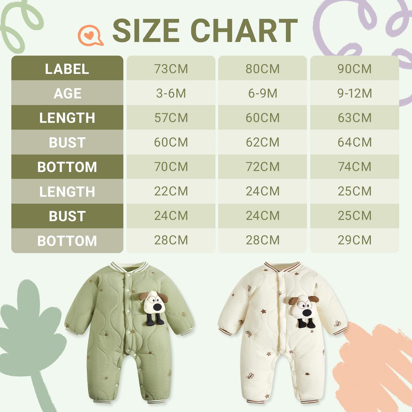 Baby Schneeanzug, weicher Strampler, Neugeborenen Winter Strampler, Herbst Winter Warm Overall, Winter Anzug für Kleinkinder, Mädchen, Jungen, 6-18 Monate