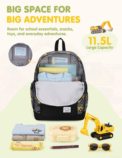 Rucksack für Mädchen, 4-6 Jahre, Schulrucksack mit Seitentaschen und Brustgurt, 127-Einhorn, one size, Niedlich