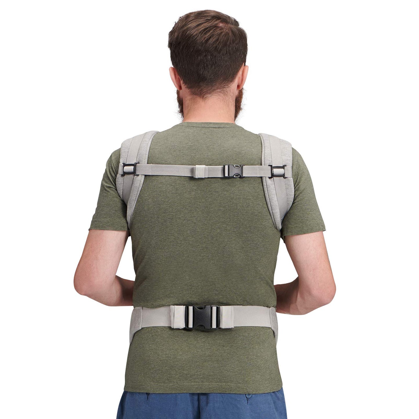 Kinderkraft Babytrage MILO, Rückentrage, Bauchtrage für Säuglinge und Kleinkinder, Baby Carrier, Kindertrage, Ergonomisch, aus Baumwolle, Leichte Konstruktion, ab 3 Monate bis 20 kg, Grau