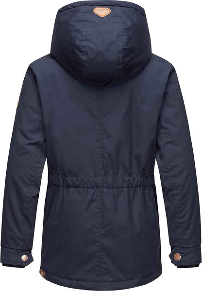 Ragwear Elvina Children's Girls' Winter Jacket Winter Coat Outdoor Jacket with Hood 128-152